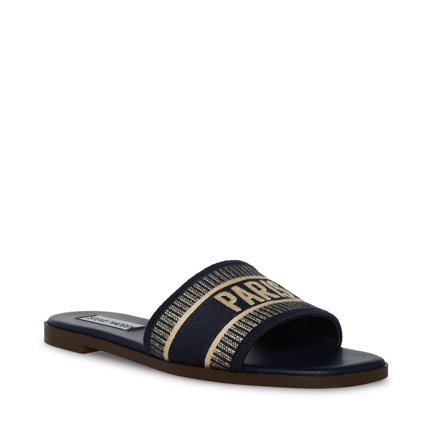 Black Steve Madden Knox Women\'s Slides | PH 2134OAT